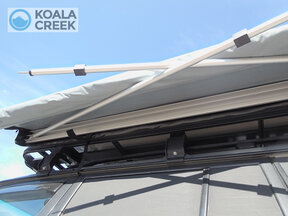 KOALA CREEK 2 delige aluminium luifel dak dragerstang tot. 250 cm. horizontaal.