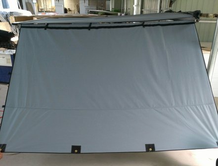 KOALA CREEK® EXPLORER luifel zijwand grijs 200x200 cm.  Rip-Stop polyester/katoen