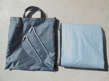 KOALA CREEK® EXPLORER luifel zijwand grijs 200x200 cm.  Rip-Stop polyester/katoen