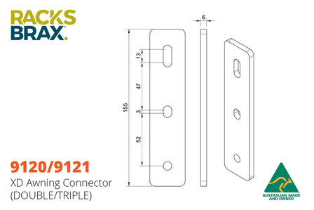 Racksbrax 9120 XD luifels snelmontage-wissel set