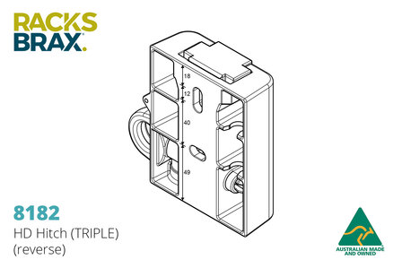 cksbrax 8182 HD afsluitbare luifel snelmontage set 40-52 mm. (3 stuks - triple) 