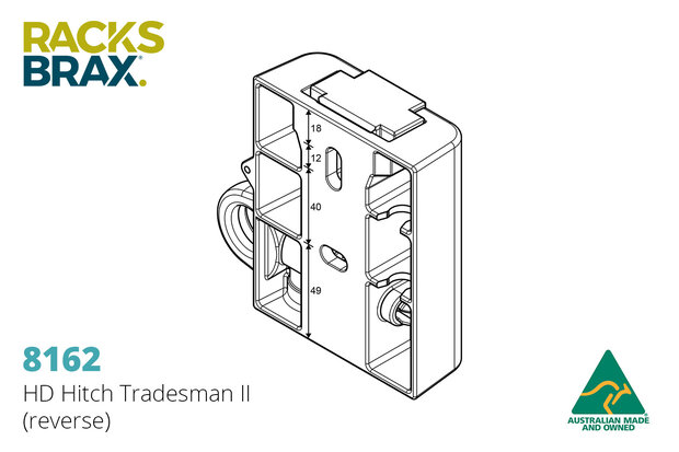 Racksbrax 8163 TRADESMAN HD 40-52 mm. afsluitbare luifel snelmontage met 3 extra montagestukken