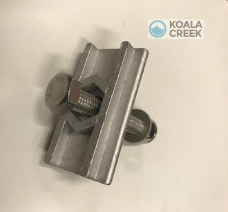 KOALA CREEK aluminium schuifplaat en RVS bout+moer+schijf KOALA CREEK aluminium schuifplaat en RVS bout+moer+schijf